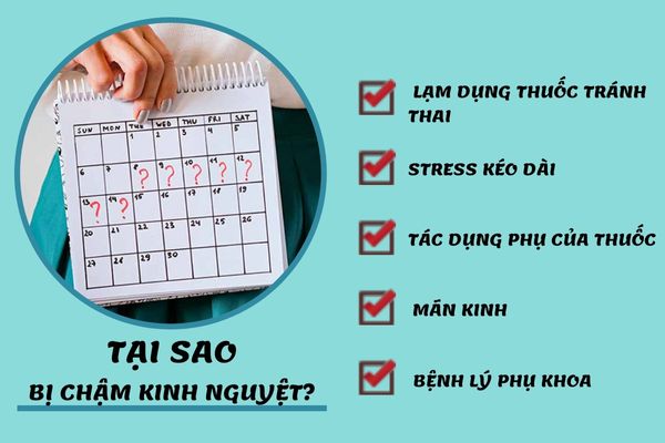 Các nguyên nhân chậm kinh nguyệt nhưng không có thai